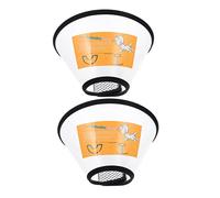 Toyvian 2pcs Breathable Cat Recovery Collars Protective Elizabethan Neck Circles for Dogs Cats Anti-licking Comfortable Design Suitable for Post-surgery Healing Neck