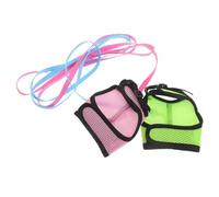 Toyvian 2pcs Breathable Mesh Rabbit Harness Leash for Small Pets Hamsters and Chinchillas, Escape Proof Adjustable Pet Vest Traction Rope for Outdoor Gardens Walking
