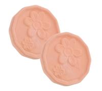 Toyvian 2pcs Brown Sugar Moisturizing Container Sugar Disk Clay Moisture Disc Terracotta Insert Stone Pottery Khaki