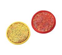 Toyvian 2pcs Buddhism Singing Bowl Mats Decorative Cushions for Meditation Portable Bowl Holders and Cloth Pads to Prevent Knocking and Slipping for Mindfulness Practices