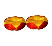 Toyvian 2pcs Buddhist Supplies Tibetan Singing Bowl Pillow Sound Bowl Mat Prayer Pad