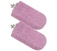 Toyvian 2pcs Calcium Stone Bird Perch Stands for Parakeets and Guinea Pigs, Purple Chewing and Shredding Mineral Blocks Suitable for Cage and Small Animal Habitat Accessories