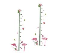 Toyvian 2pcs Cartoon Growth Chart Wall Stickers for Kids, Waterproof PVC Height Measurement Stickers, Assorted Colours, Creative Design for Children's Spaces and Amusement Parks