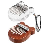 Toyvian 2pcs Cartoon Mini Kalimba Notes Portable Thumb Piano for Boys and Girls and Beginners Music for Outdoor Fun Family Gatherings and Relaxation