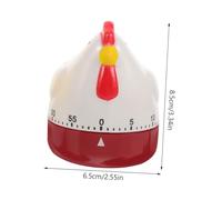 Toyvian 2pcs Cartoon Shaped Mechanical Kitchen Timer Cooking and Baking Countdown Timer with Sturdy and Build Adorable Eggshell and Chick Design for Home and Study Use