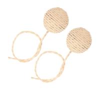 Toyvian 2pcs Cat Scratch Post Replacement Balls with Tail Sisal Rope for Indoor Cats Kitten Interactive Scratching Accessory