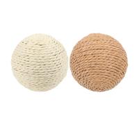 Toyvian 2pcs Cat Scratching Ball Jute Rope Scratching Ball Lightweight Prevent Furniture Damage Indoor Pet Shop for Cats