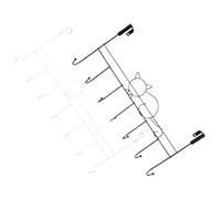 Toyvian 2pcs Cat Shaped Bag Hooks for Closet Door, Damage Free Iron Over Door Hanger with 7 Hooks, Multi-Purpose Storage for Towels, Clothes and Bags, Suitable for Bathroom and Closet