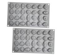 Toyvian 2pcs Cavity Silicone Chocolate Mold Non-Stick Stone Shape Baking Molds for Candy Jelly Ice Cubes Soap and Dog Treats Versatile Fondant and Cake Decoration Tool