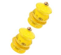 Toyvian 2pcs Ceramic Holy Water Offering Cup Tibetan Buddhist Worship Vessel Meditation Cup for Spiritual People Home Rituals Design