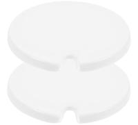 Toyvian 2Pcs Ceramic Round Cup Lids with Notch Sealing Mug Covers for Hot Drinks Portable Dustproof Water Cup Caps Smooth Edge Protective Covers for Tea and Coffee