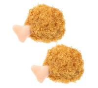 Toyvian 2pcs Chicken Leg Shaped Dog Chew for Dogs Puppy Teething Training Soft Plush Bite for Dental Health and Interactive Play