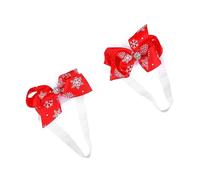 Toyvian 2pcs Christmas Bow Headbands for Girls Soft Comfortable Hair Accessories for Holiday Parties and Family Photos