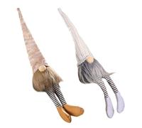 Toyvian 2pcs Christmas Gnomes Dolls for Home Tabletop Decoration Festive Gnome Ornaments Knitted Hats Holiday Decor for Desk Sofa and Shelf