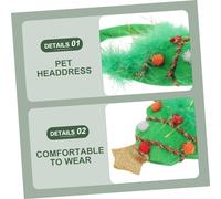 Toyvian 2pcs Christmas Pet Headbands Soft Polyester Pet Hair Accessories Comfortable Breathable Holiday Decorations for Dogs and Cats