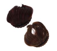 Toyvian 2pcs Clip in French Wig Bangs Natural False Front Bangs Synthetic Front Fringe for Women Girls Halloween Costumes Photo Booth Props