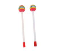 Toyvian 2pcs Colorful Lollipop Shaped Marimba Mallets Lightweight for Boys and Girls Portable Percussion Instruments for Xylophone and Glockenspiel for Beginners