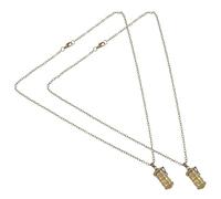 Toyvian 2Pcs Copper Cremation Urn Necklace for Ashes Memorial Keepsake Pendant with Six-word Pet Hair and Human Ashes Holder for Cherishing Loved Ones