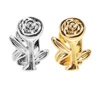 Toyvian 2pcs Copper Rose Single Teeth Grill for Men, Comfortable and Easy to Match Hip Hop Jewelry, for Daily Wear and Hiphop Parties, Stylish Street Style Tooth Cap
