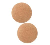 Toyvian 2Pcs Cork Massage Balls Muscle Massager for Neck Back Waist Relief Yoga Fascia Therapy Tool Suitable for Home Gym Use
