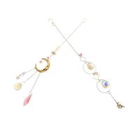 Toyvian 2pcs Crystal Sun Catcher Pendant for Window Decor Moon and Star Hanging Ornaments Indoor Outdoor Prism Suncatchers for Garden Balcony Wedding Party Decorations
