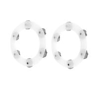 Toyvian 2pcs Cymbal Tambourine Ring Drummers Ching Rings Dual Row Bells Enhance Sound Quality for Jazz and Performance
