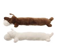 Toyvian 2pcs Dachshund Shaped Dog Chew for Puppies, Wear Resistant Plush | PP Cotton and Short Plush, Home Play and Training Support, Keeps Pets Entertained, Calming for Anxious Pups