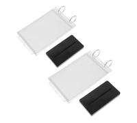 Toyvian 2pcs Desktop Flip Display Holder 10x20cm Vertical Multi-page Menu Stand with Base Tabletop Sign Holder for Restaurant Bar Cafe Commercial Use