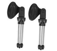 Toyvian 2Pcs Desktop Microphone Tripod Stand with Adjustable Mic Clip Non-Slip Base Stable Support for Home Office Recording Conference Speech