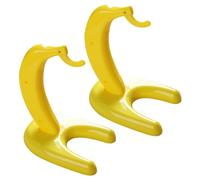 Toyvian 2pcs Detachable Banana Hanger Hooks Kitchen Countertop Fruit Rack Yellow Banana Holder Stand for Fresh Fruit Storage and Display