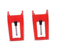 Toyvian 2pcs Diamond Stylus for Record Player, Vinyl Player Stylus Aluminium and Plastic, Portable Replacement Needles to Improve Tone Quality and Restore Peak Performance for Turntables