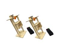 Toyvian 2pcs DIY Wooden Elevator Educational Playthings for Experiment Kit for Elementary Students Fun Building Activity to Enhance Logic and Problem Solving Skills