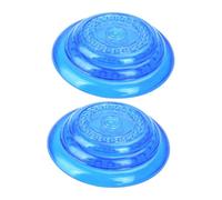 Toyvian 2pcs Dog Flying Disc Bite Resistant Outdoor Fetch for Medium Large Dogs Blue Pet Teething Training