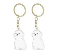 Toyvian 2pcs Dog Hair Keepsake: Pet Hair Souvenir Keychain - Clear Case For Dog Memorial Keepsake - Multi-Use Bag Charm & Keychain