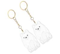 Toyvian 2pcs Dog Hair Keychain Bottle with Abs Material for Pet Hair Storage and Memorial Keepsake, for Handbag Or Home Display, Portable and Sturdy