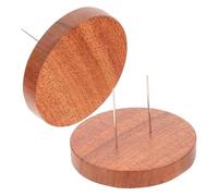 Toyvian 2pcs Doll Display Support Dolls Support Desktop Display Base Stainless Steel and Wood Ornamental Displaying Stable for Exhibitions and Store