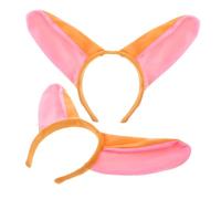 Toyvian 2pcs Donkey Ears Headband Soft Plush Animal Hairband Large Ear Design Comfortable Fit for Costume Parties Halloween Christmas Performances