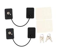 Toyvian 2pcs Door Window Safety Lock Fridge Freezer Cabinet Cupboard Lock Boy Girl for French Door Window