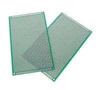 Toyvian 2pcs Double Sided Pcb Board 6x4 Inch Green Fiberboard with Tin Coating Densely Arranged Throughholes Standard Hole Spacing for Rapid Prototyping Circuit Boards and Hobby Experiment