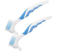 Toyvian 2pcs Double-sided Plastic Cleaning Brush Turtle Shell Cleaner Brush Simple Structure Portable Tool for Cleaning The Gap at Home