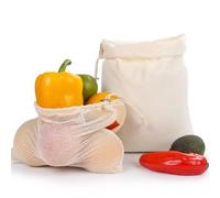 Toyvian 2pcs Drawstring Storage Bag Shopping Bag Cotton Environmentally Friendly Daily Use Household Storage Pouch for Food Flour