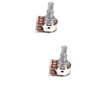 Toyvian 2pcs Dual Potentiometer for Guitar Volume and Tone Control Knurled Split Shaft Easy to Install Solid and Sturdy Replacement for Guitar Parts