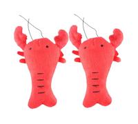 Toyvian 2Pcs Durable Plush Dog Chew Cartoon Squeaky Soft Puppy Teething for Dogs Interactive Pet for Teeth Grinding and Anxiety Relief Safe Non Toxic Material Easy to Clean