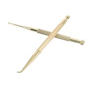 Toyvian 2pcs Ear Pressure Point Tool Acupressure Pen Brass Massage Stick with High Wear Resistance and Accurate Point Targeting for Professional the Go Use
