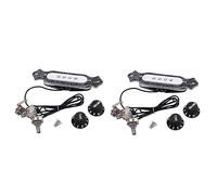 Toyvian 2pcs Electric Cigar Box Guitar Magnetic Soundhole Pickup Volume Tone Control Knob for Instruments String