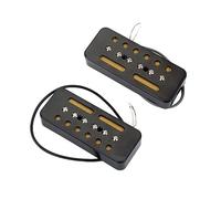 Toyvian 2pcs Electric Guitar Soapbar Single Coil Pickups Classic Balance Tones Pvc Coated Magnet Wire Fits Bass Guitars