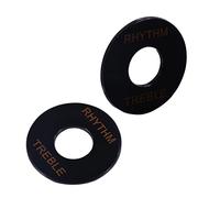 Toyvian 2pcs Electric Guitar Toggle Plate Washer Rhythm Treble Pad Covers Lettering Easy to Install Guitar Accessories for Enhanced Performance