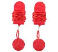 Toyvian 2pcs Emergency Stop Switch Cable Clamp Lock Key Treadmill Safety Key Replacement Treadmill Key Treadmill Emergency Stop Magnet Running Machine Safety Key Treadmill Lock Plastic Red