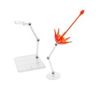 Toyvian 2pcs Energy Model Fire Effects for Action Figures Action Figure Accessories Effects Small Model Stand Action Figure Display Base Action Figure Stand Figure Holder Plastic Red
