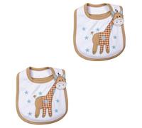 Toyvian 2pcs Fashionable Cotton Bibs The Giraffe Newborn Soft and Absorbent Towels for Boys Girls Months